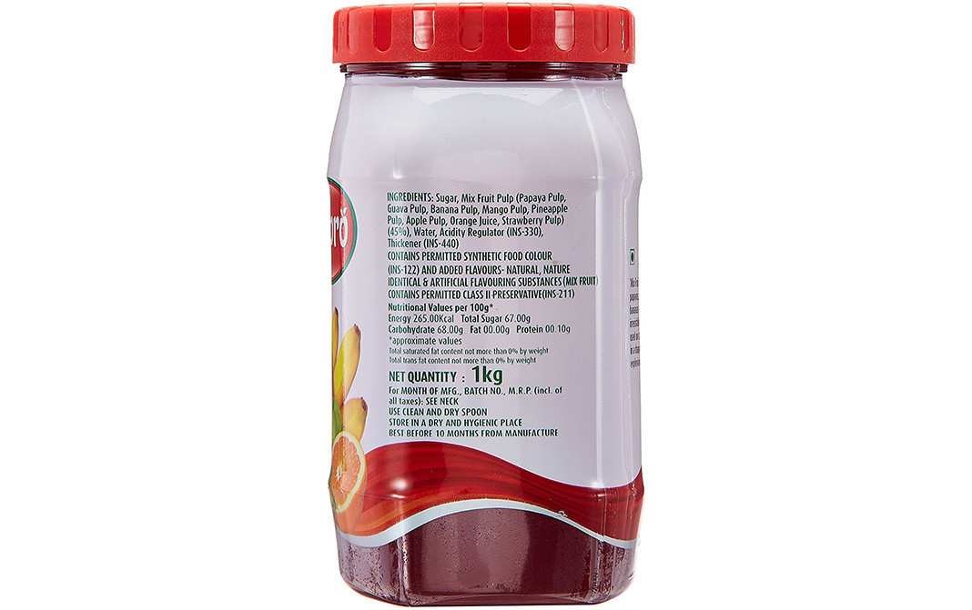 Mapro Mix fruit Jam Plastic Jar 1 kilogram Reviews Nutrition